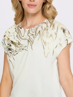 Kurzarmshirt mit Folien-Print