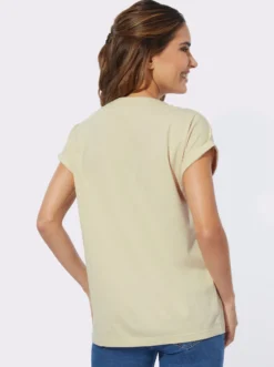 Kurzarmshirt mit Glitzerdruck