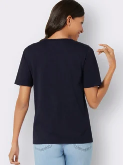 Kurzarmshirt mit Glitzer-Print