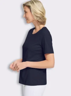 Kurzarmshirt mit Glitzersteinchen-Applikation