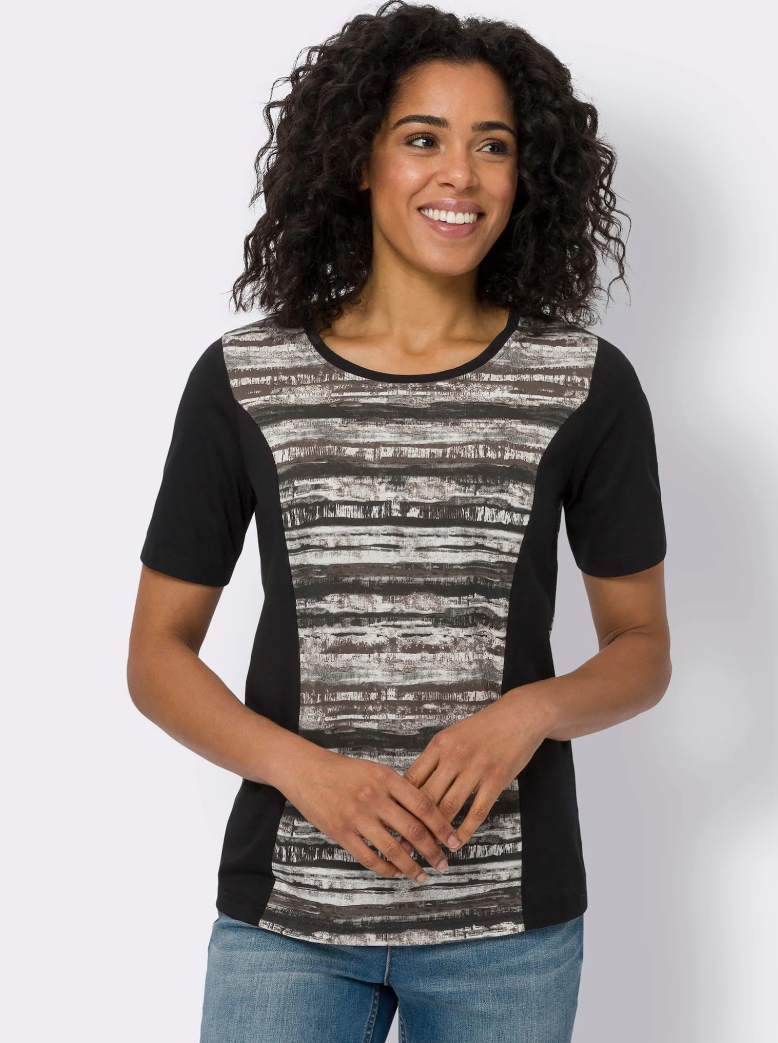 Kurzarmshirt mit Grafik-Druck