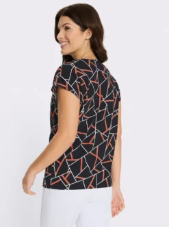 Kurzarmshirt mit Grafik-Print vorne