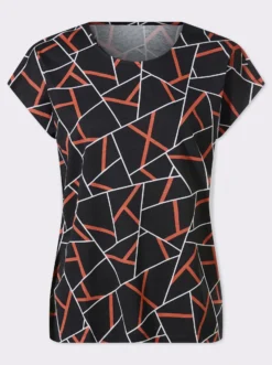Kurzarmshirt mit Grafik-Print vorne