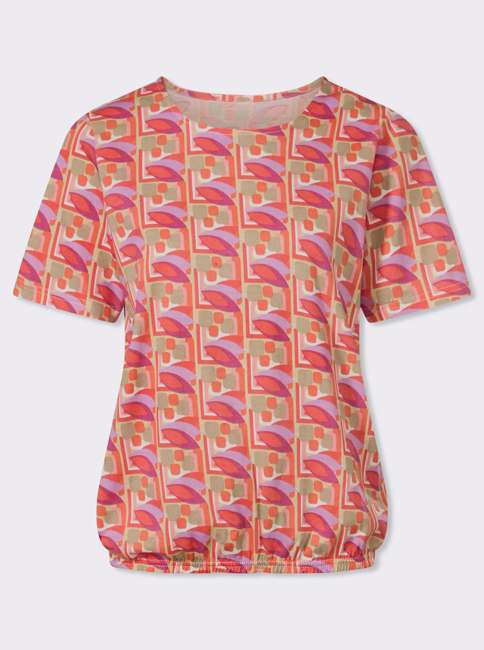 Kurzarmshirt mit grafischem Druckmuster
