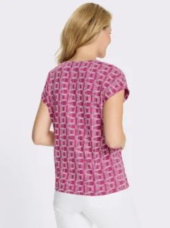 Kurzarmshirt mit grafischem Muster