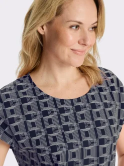 Kurzarmshirt mit grafischem Muster