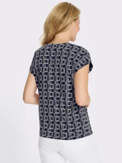 Kurzarmshirt mit grafischem Muster