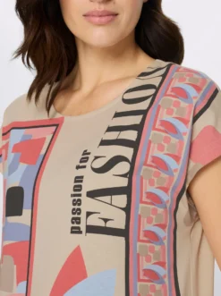 Kurzarmshirt mit großem Print vorne