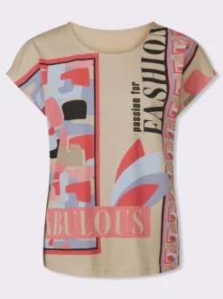 Kurzarmshirt mit großem Print vorne
