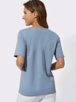 Kurzarmshirt mit Herz-Druck