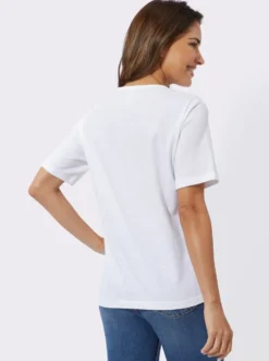 Kurzarmshirt mit Herz-Druck