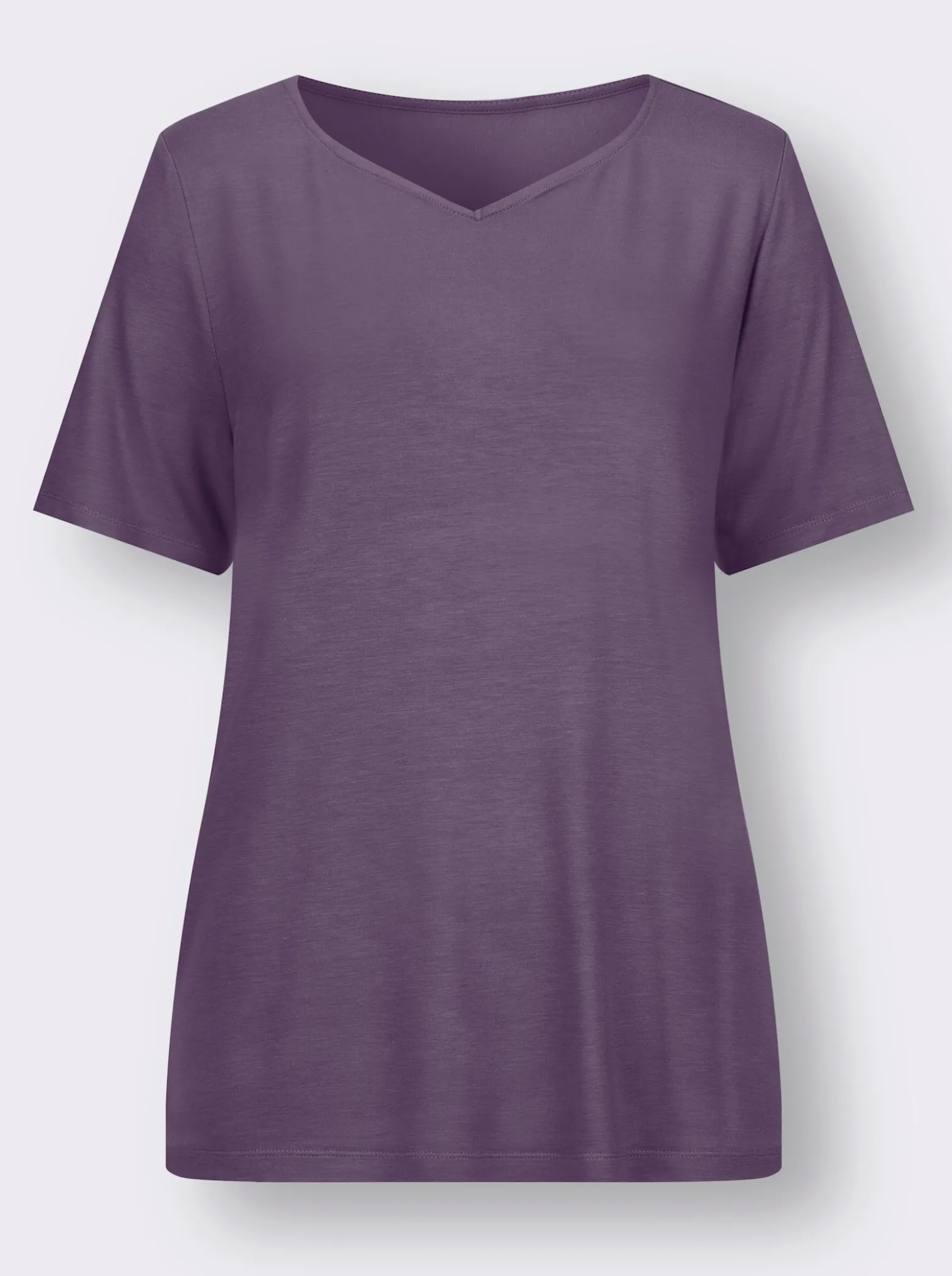 Kurzarmshirt mit herzförmigem Ausschnitt