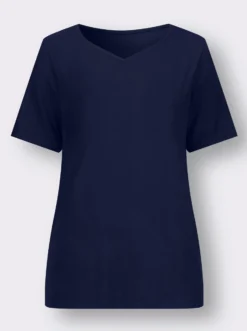 Kurzarmshirt mit herzförmigem Ausschnitt
