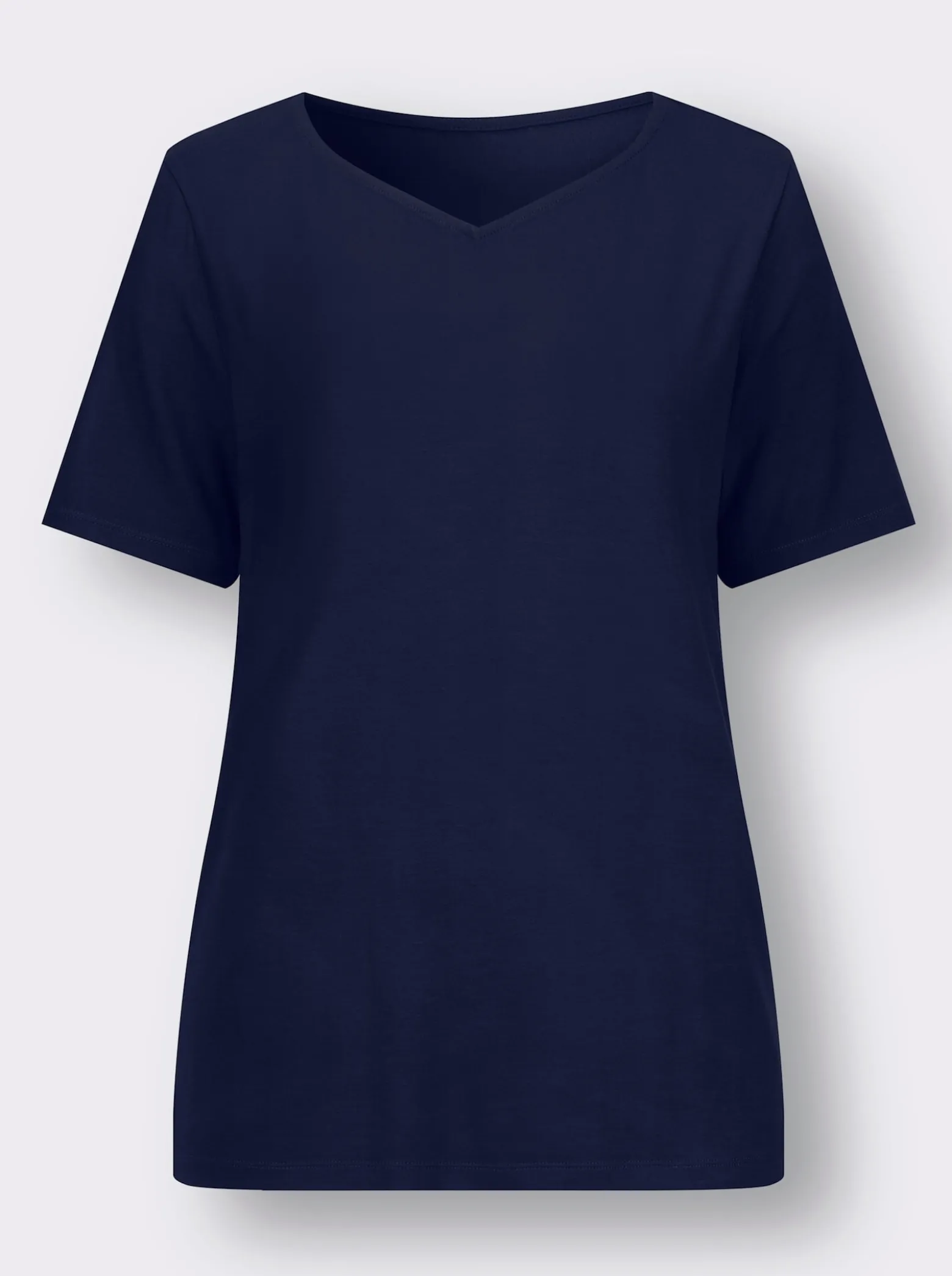 Kurzarmshirt mit herzförmigem Ausschnitt