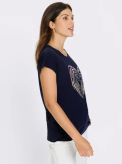 Kurzarmshirt mit Herz-Motiv