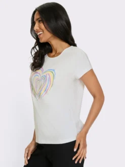 Kurzarmshirt mit Herz-Motiv