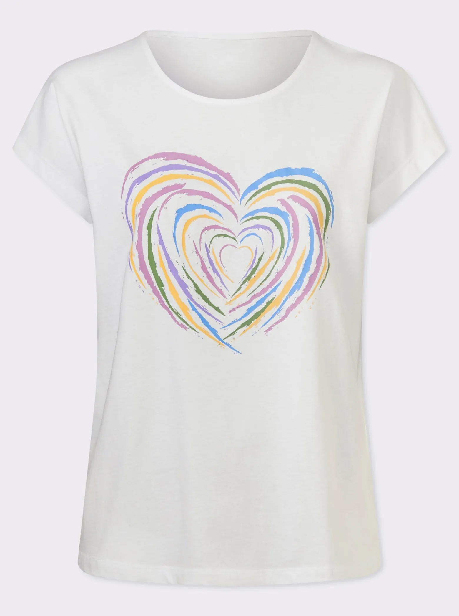 Kurzarmshirt mit Herz-Motiv