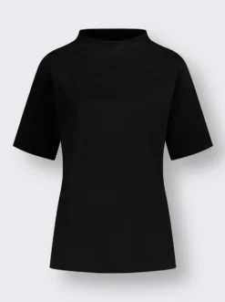 Kurzarmshirt mit Kelchkragen