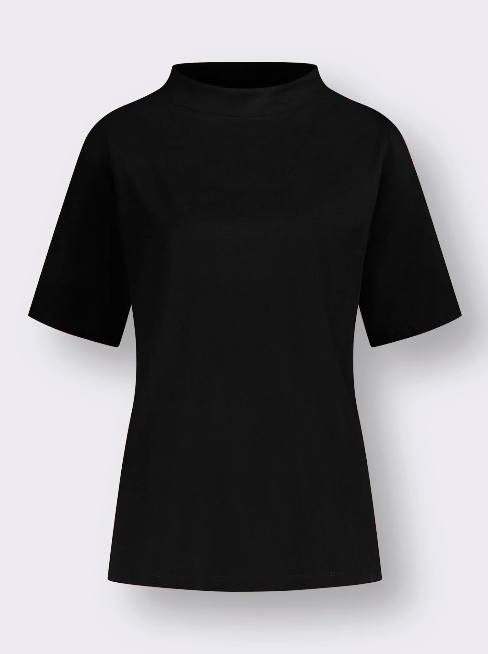 Kurzarmshirt mit Kelchkragen