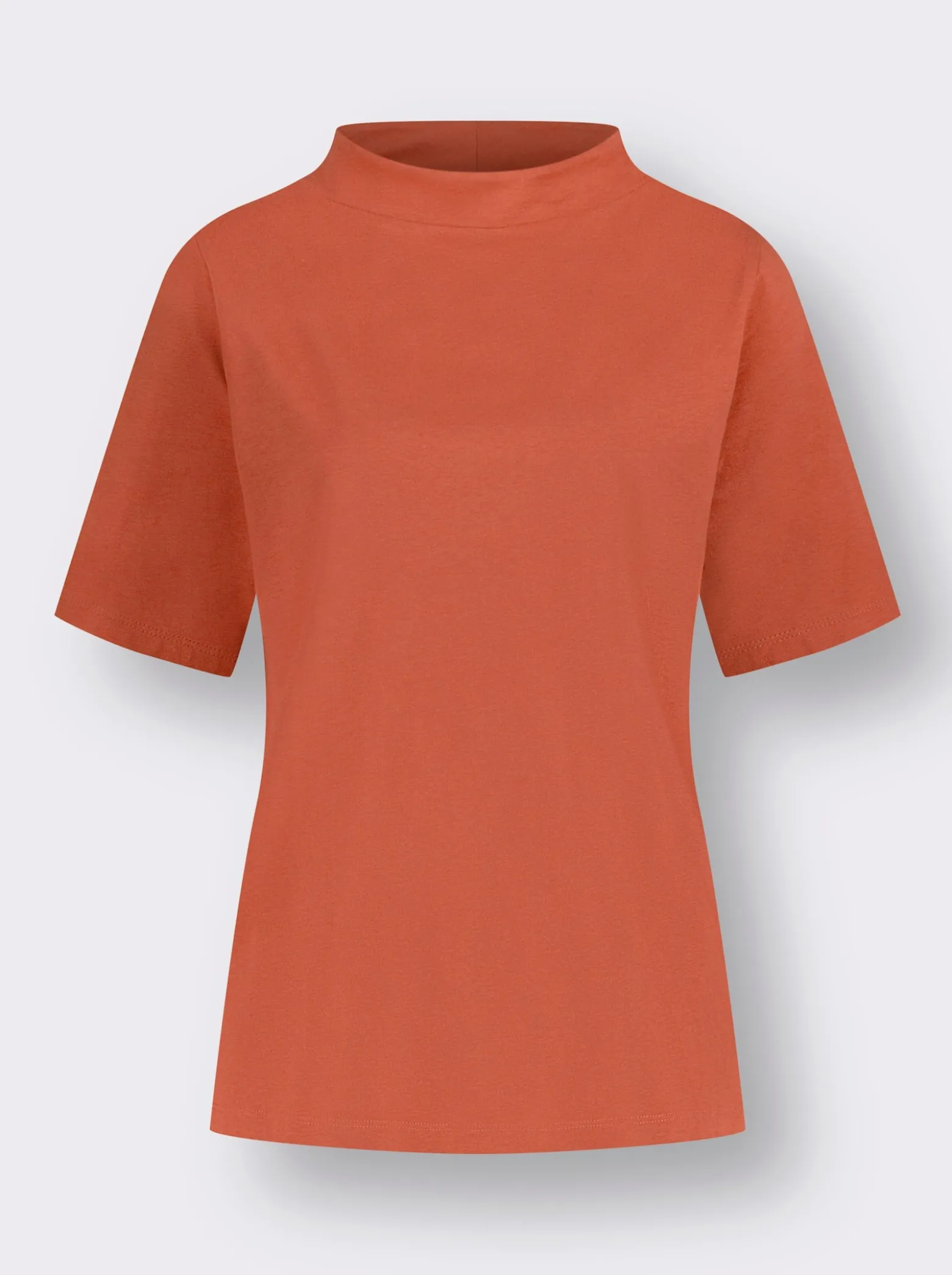 Kurzarmshirt mit Kelchkragen