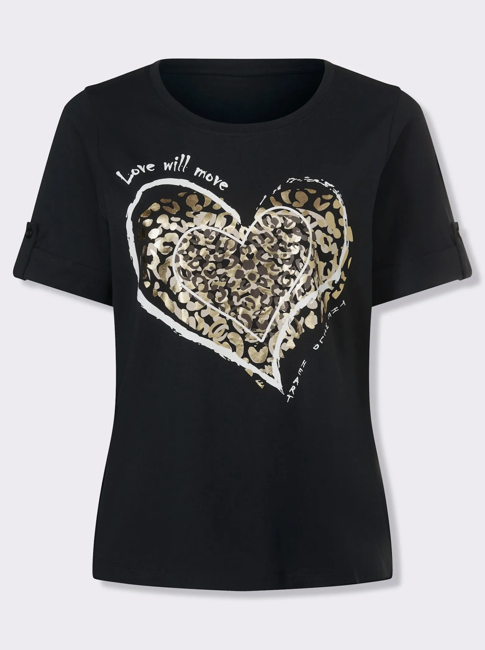 Kurzarmshirt mit Leo-Print