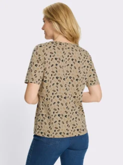 Kurzarmshirt mit Leo-Print