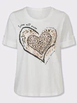 Kurzarmshirt mit Leo-Print