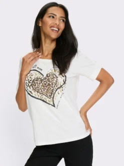 Kurzarmshirt mit Leo-Print