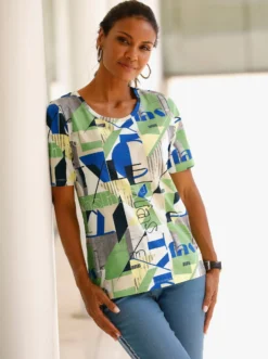 Kurzarmshirt mit Lettering-Druck