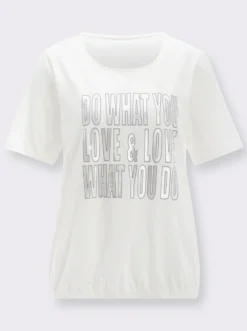 Kurzarmshirt mit Lettering-Druck
