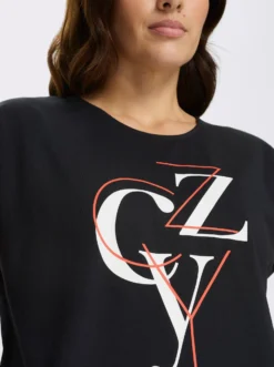 Kurzarmshirt mit Lettering-Print