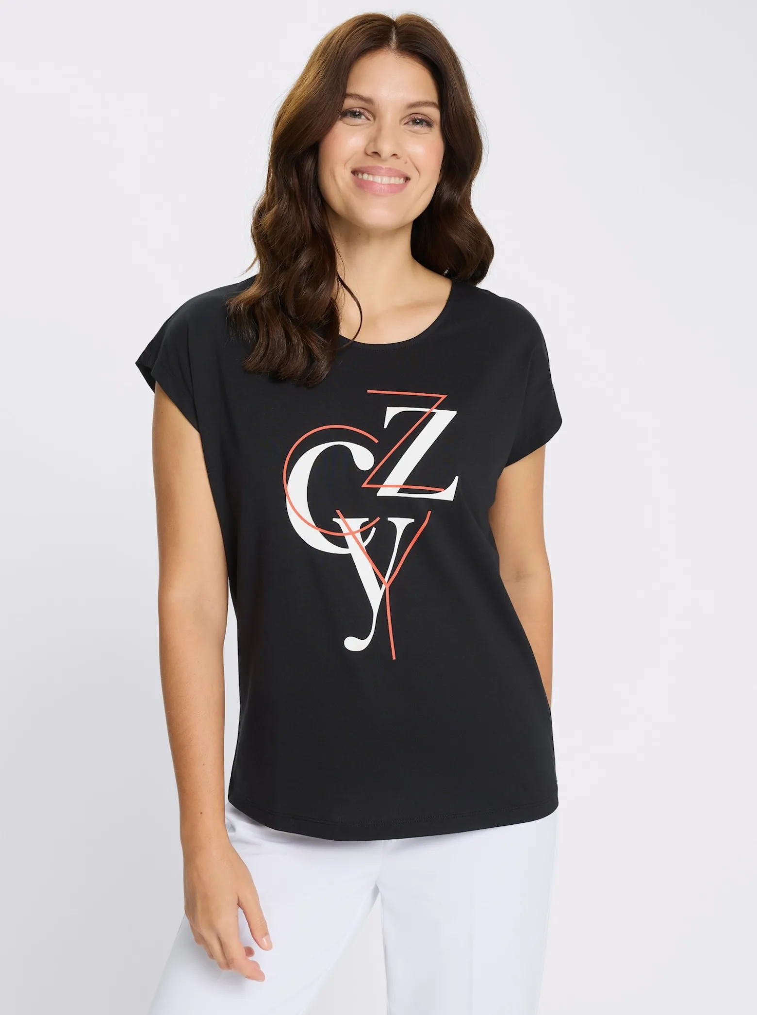 Kurzarmshirt mit Lettering-Print
