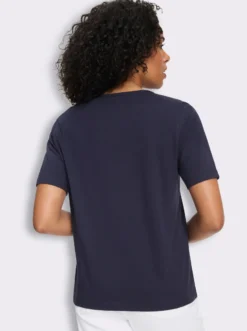 Kurzarmshirt mit maritimem Aufdruck