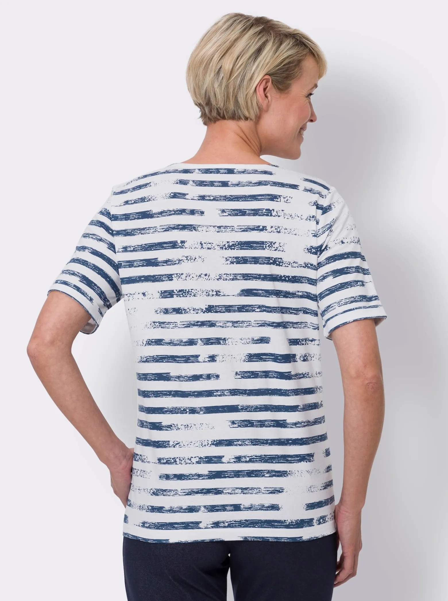 Kurzarmshirt mit maritimem Druck
