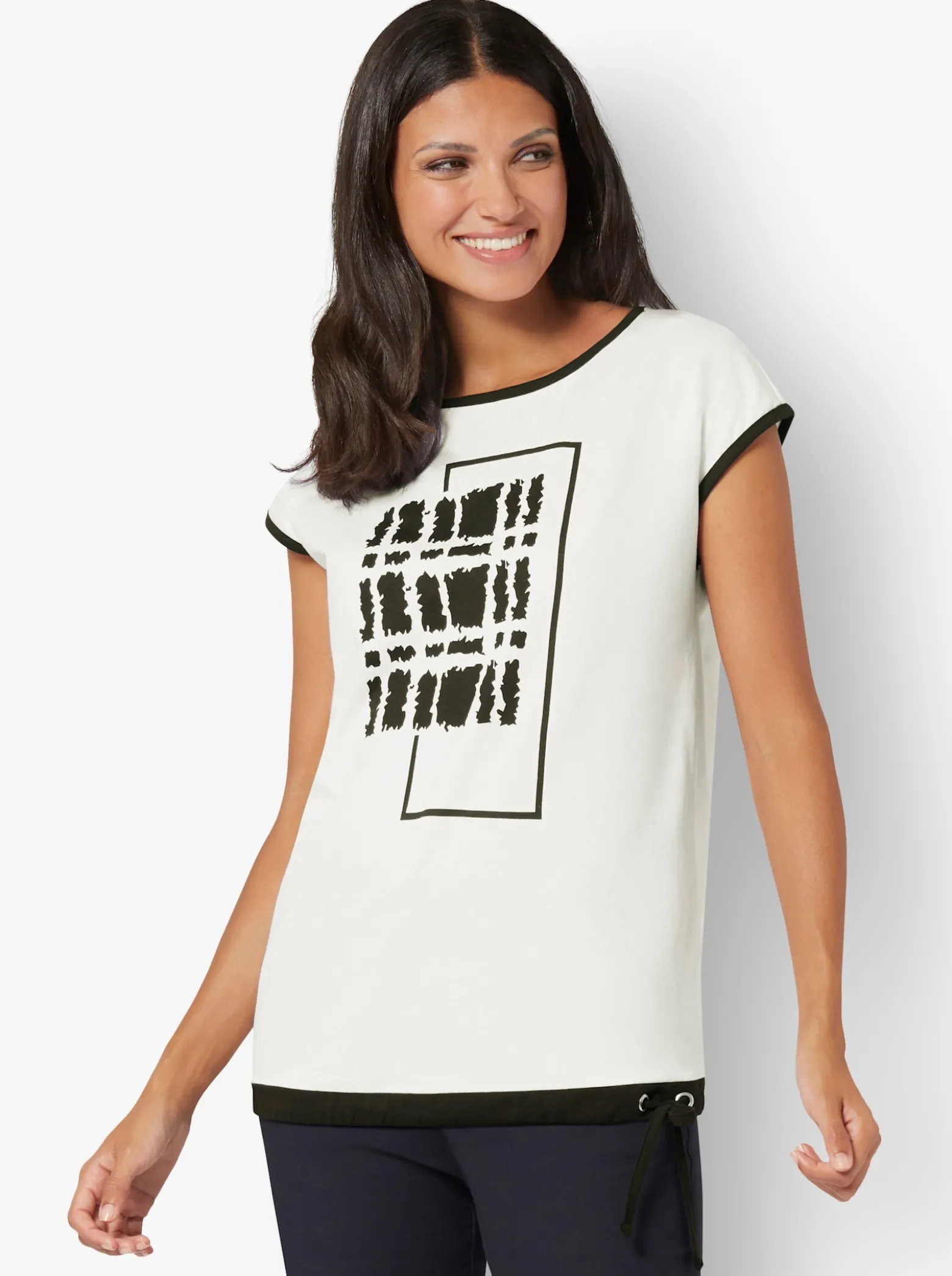 Kurzarmshirt mit platziertem Druck