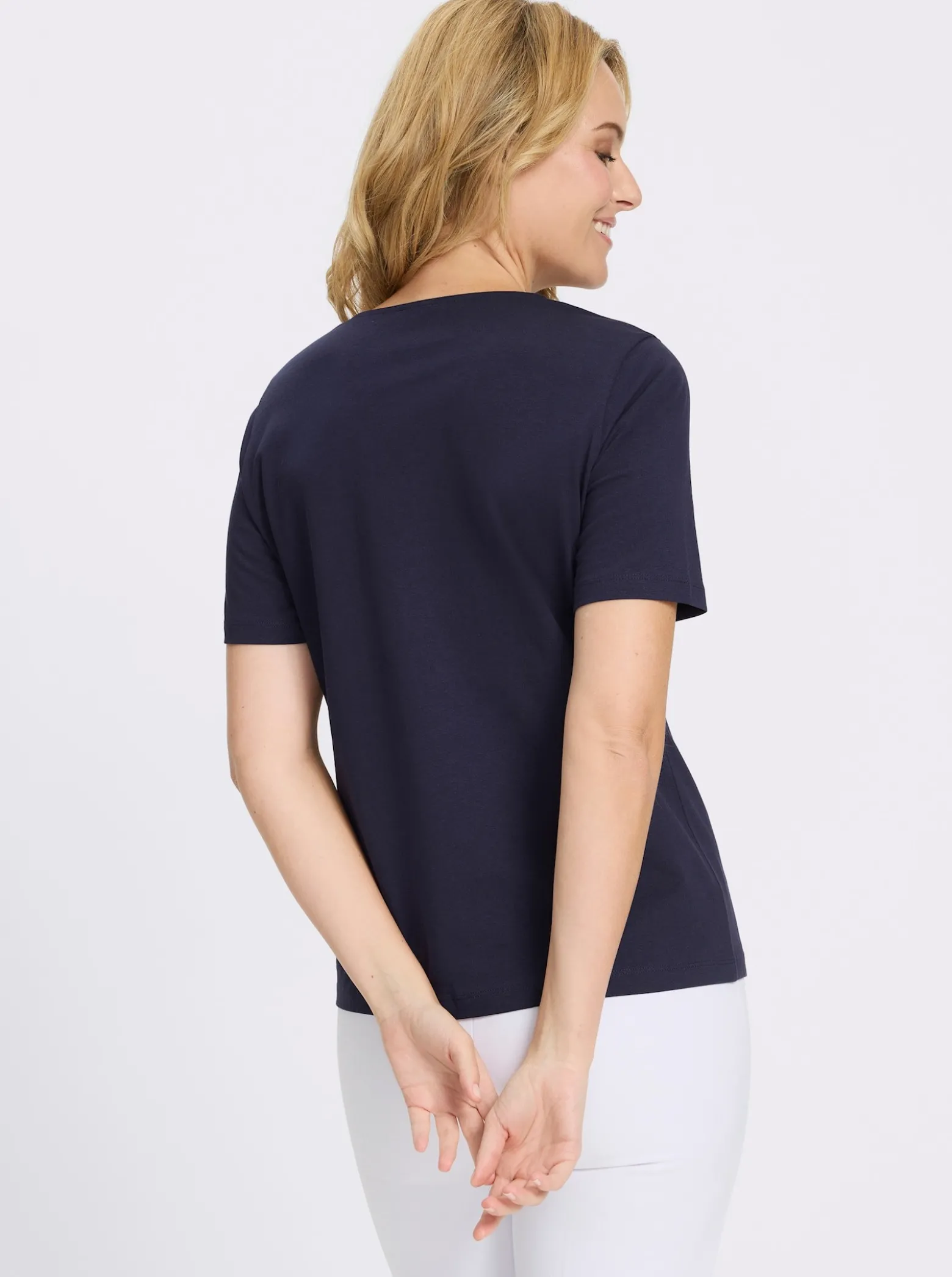 Kurzarmshirt mit platziertem Druck