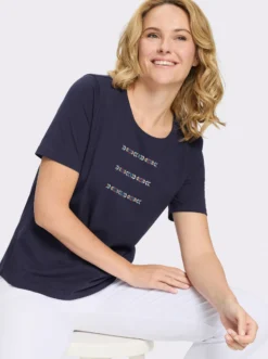 Kurzarmshirt mit platziertem Druck