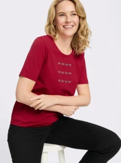 Kurzarmshirt mit platziertem Druck