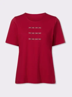 Kurzarmshirt mit platziertem Druck