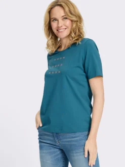 Kurzarmshirt mit platziertem Druck