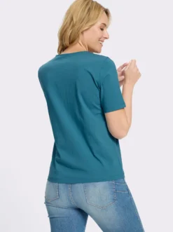 Kurzarmshirt mit platziertem Druck