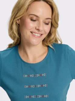 Kurzarmshirt mit platziertem Druck