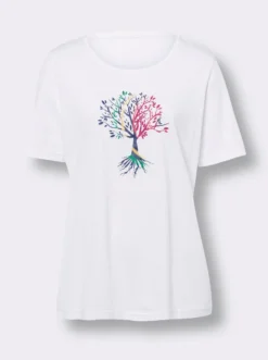 Kurzarmshirt mit platziertem Druck