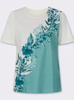 Kurzarmshirt mit platziertem Druck