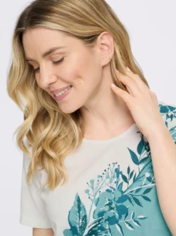 Kurzarmshirt mit platziertem Druck