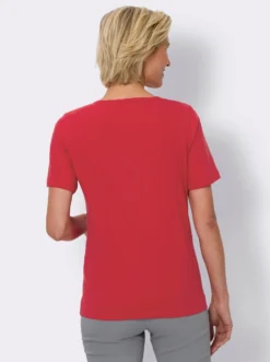 Kurzarmshirt mit platziertem Floral-Print