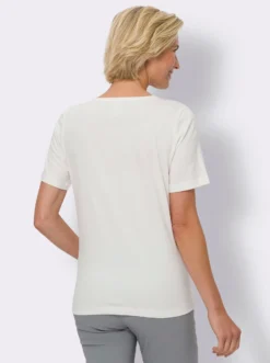 Kurzarmshirt mit platziertem Floral-Print
