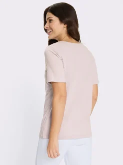 Kurzarmshirt mit platziertem Tulpen-Druck