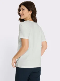 Kurzarmshirt mit platziertem Druckmuster