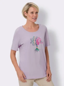 Kurzarmshirt mit platziertem Druck